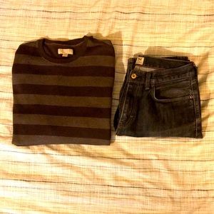 Banana Republic sweater/J Crew Factory jeans.